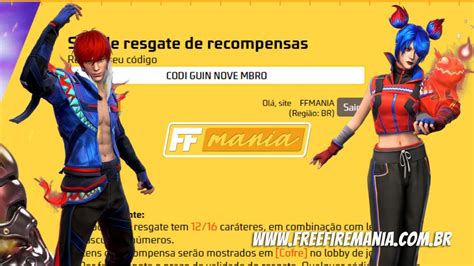 Free Fire CODIGUIN FF válido no mês de Novembro 2023 Free Fire Mania