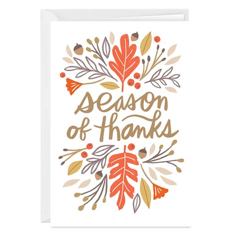 Season of Thanks Custom Thanksgiving Card - Greeting Cards | Hallmark