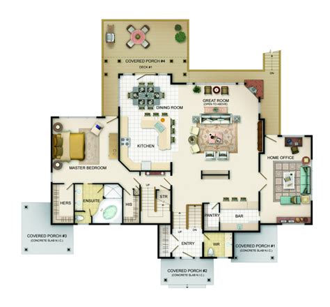 Cambridge Floor Plan - Main Level - JayWest Country Homes