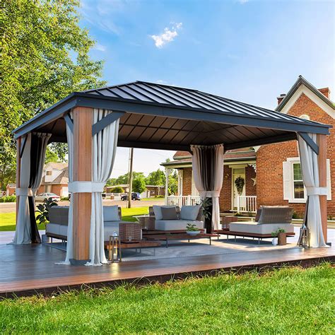 Erommy Ft W X Ft D Aluminum Patio Gazebo Reviews Wayfair Canada