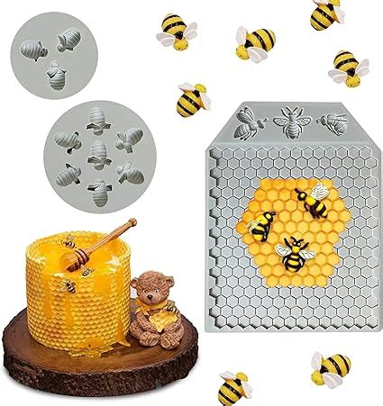 Amazon Amison Honeycomb Bees Silicone Fondant Cake Mold 3Pcs 7