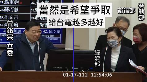 國民黨 曾銘宗 質詢 國發部 主計長 經濟部 王美花 勞動部 許銘春 數發部 唐鳳 發現金 強化經濟與社會韌性及全民共享經濟成果條例