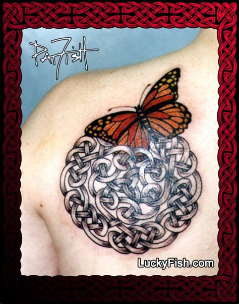 Why Celtic Knotwork Enhances the Monarch Butterfly Tattoo — LuckyFish ...