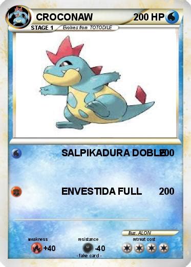 Pokémon CROCONAW 76 76 SALPIKADURA DOBLE My Pokemon Card