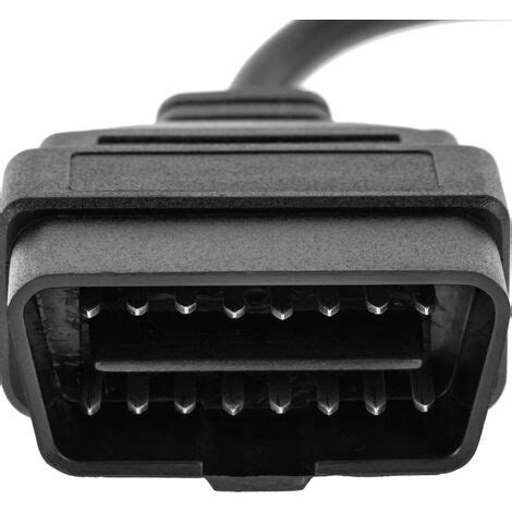 BeMatik OBD2 Rot 16 Pin Stecker Diagnosekabel Kompatibel Mit Fiat ECU