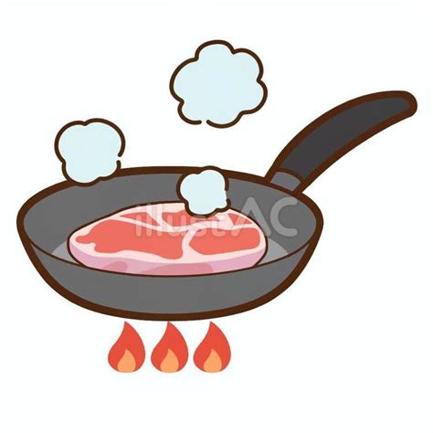 肉を焼くイラスト No 23931806｜無料イラスト・フリー素材なら「イラストac」