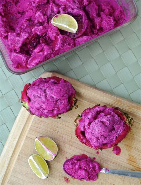 Dragon Fruit Sorbet Ice Cream Obsessive Cooking Disorder Fruit