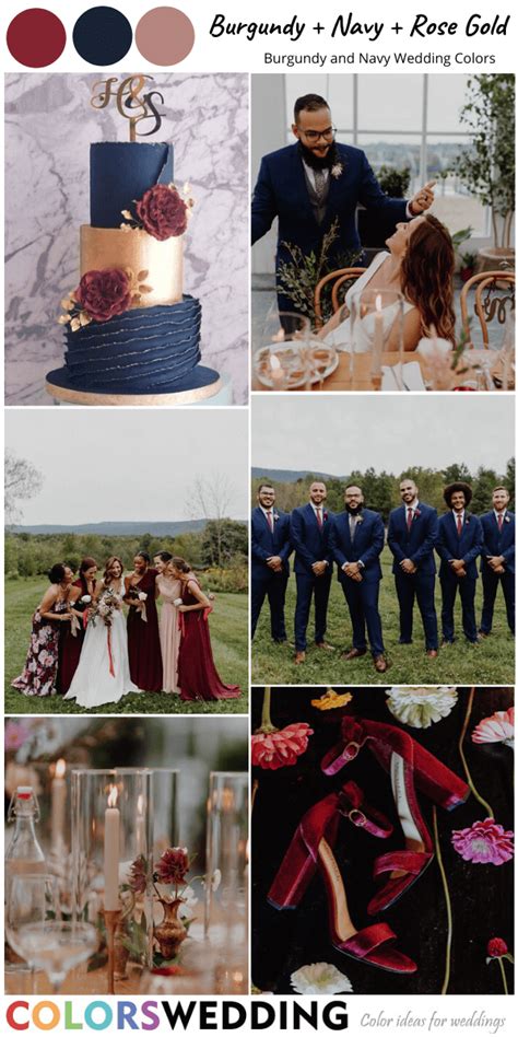 Colors Wedding Top 8 Burgundy And Navy Wedding Color Combos