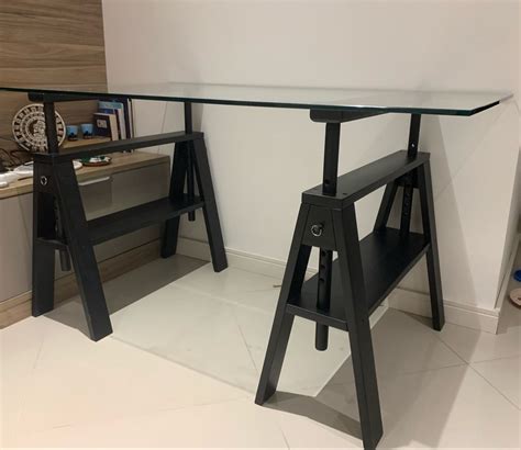 Mesa Escrivaninha Tampo De Vidro Tok Stok Mesa Tok E Stok Usado