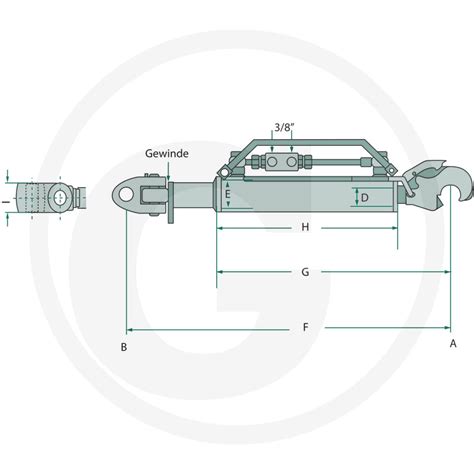 Hydraulischer Oberlenker Kat 3 32 614 754 Mm Schlepperteile