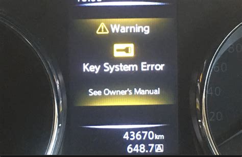 Key System Error See Owners Manual