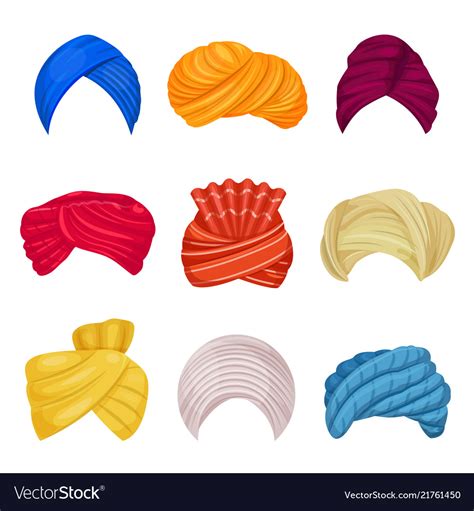 Indian And Arabic Turban Royalty Free Vector Image