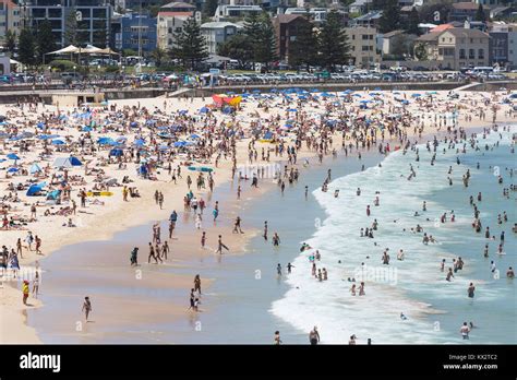 Busy Bondi Beach On Summer Hi Res Stock Photography And Images Alamy