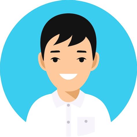 Avatar De Gar On Souriant Mignon Dans L Illustration Vectorielle De