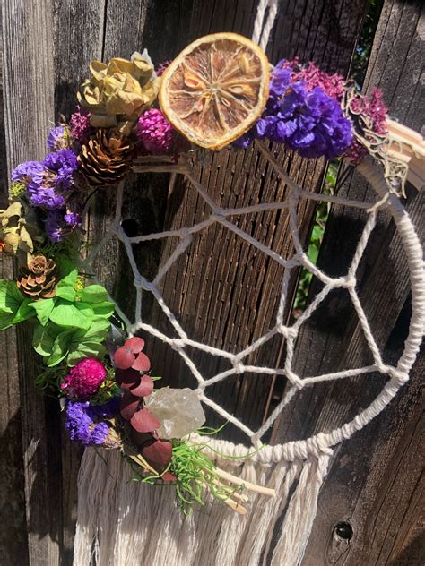 Night Harvest Half Moon Dream Catcher Etsy