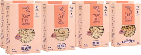 Three Farm Daughters Cavatappi Pasta 12oz High Fiber Low Gi Usa Farm Grown