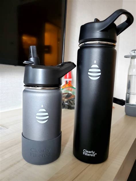 Insulated Stainless Steel Filtered Water Bottle with Filter – Clearly ...