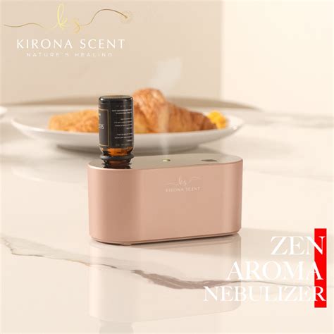 New Rose Gold Kirona Zen Aroma Nebulizer Waterless Wireless Diffuser