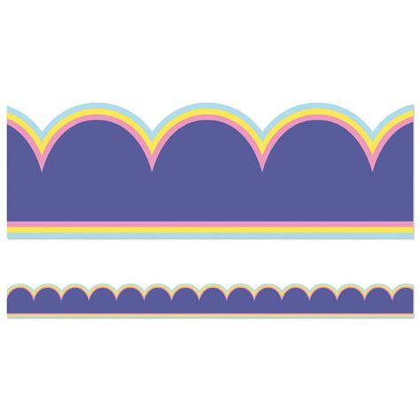 We Stick Together Pop Of Purple Scalloped Border By Carson Dellosa