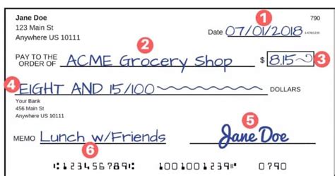Como Llenar Un Cheque Usa