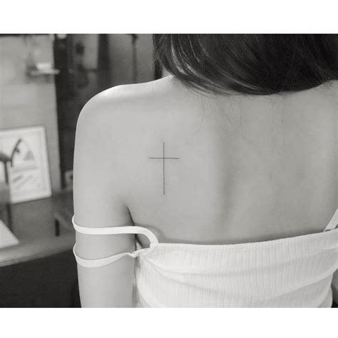 Christian Cross On Shoulder Blade