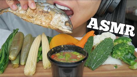 Asmr Veggies Spicy Shrimp Paste Chilli Dip Eating Sounds No Talking Sas Asmr Youtube