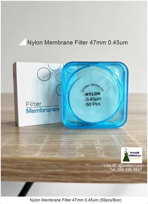 Nylon Membrane Filter 47mm 0 45um 50pcs pK อปกรณวทยาศาสตร