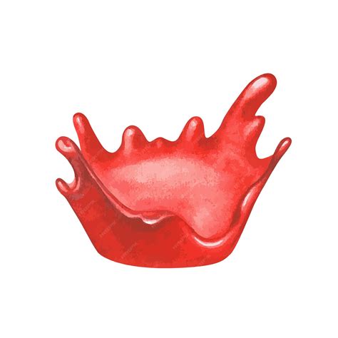 Splash of red paint nail polish vector illustration | Premium Vector