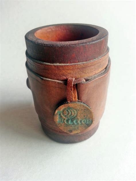 Vintage leather dice cup Vintage dice game Workshop by ArtMagia