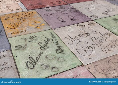 Celebrity Footprints In Hollywood Editorial Stock Photo Image Of