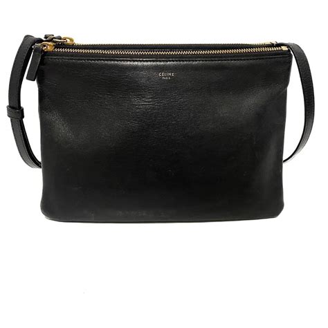 Céline Trio Black Leather ref 821346 Joli Closet