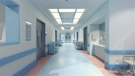 3D Model Hospital Corridor TurboSquid 1176252