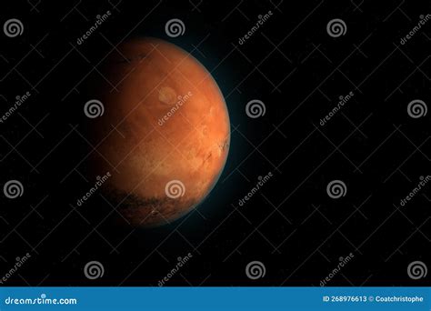 Planet Mars - Solar System stock illustration. Illustration of fiction ...