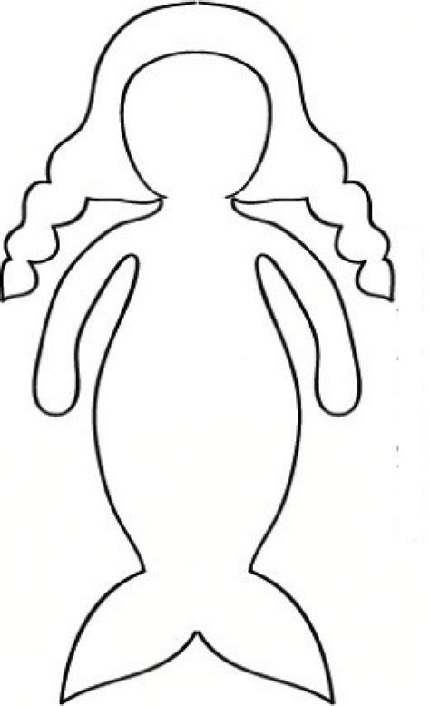 Mermaid Outline Drawing | Free download on ClipArtMag