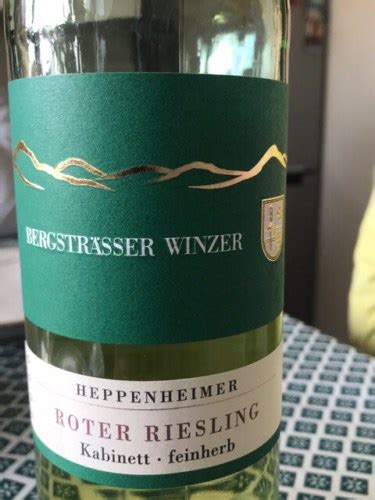 Bergstr Sser Winzer Heppenheimer Eckweg Roter Riesling Kabinett