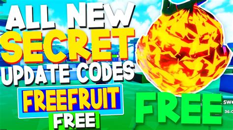 All New Secret Codes In One Fruit Simulator Codes Roblox One Fruit