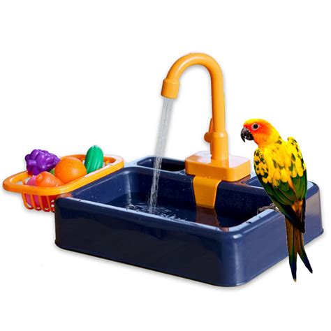 Parrot Perch Shower Pet Bird Bath Cage Orbisify