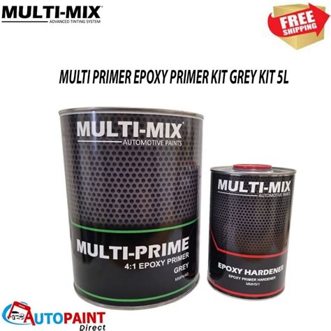 Multi Mix Multi Prime 2k High Build Primer Kit 5lt Grey