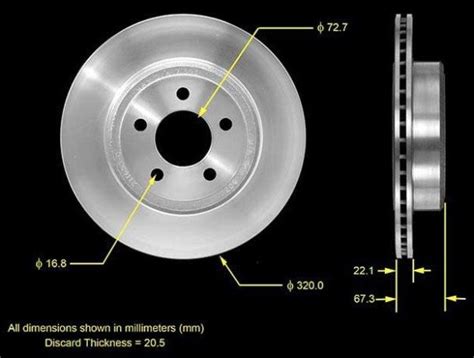 Tarcza Hamulcowa Tylna WENTYLOWANA MOPAR Chrysler 300C STANDARD