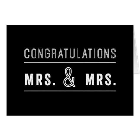 Gay Lesbian Couple Wedding Congratulations Card Zazzle