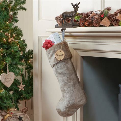 Personalised Faux Fur Christmas Stocking By Dibor