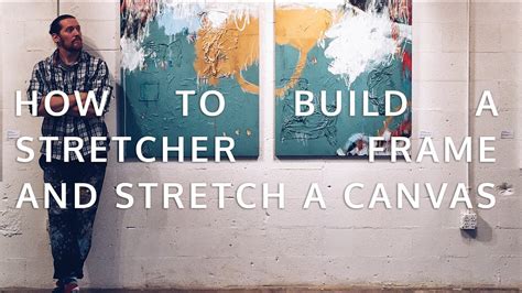 How To Build A Canvas Stretcher Frame And Stretch A Canvas Easy Youtube