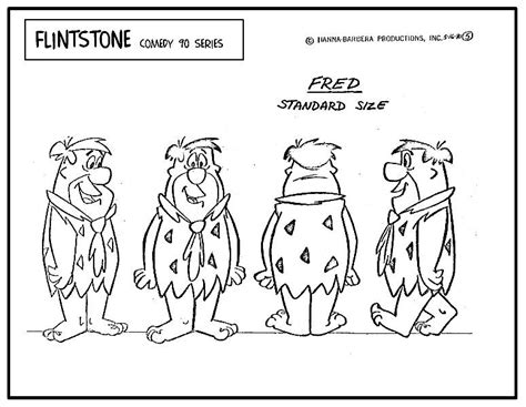 The Flintstones Model Sheets Traditional Animation