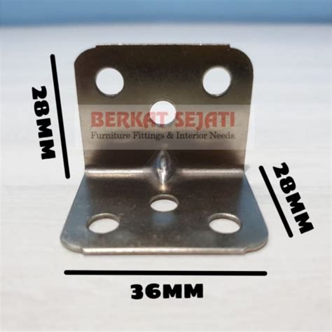 Jual Plat Bracket Siku L Angle Stainless Ambalan Rak Penyangga Siku