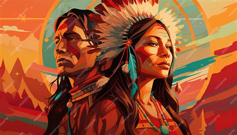 Premium AI Image | Indigenous Peoples Day illustration