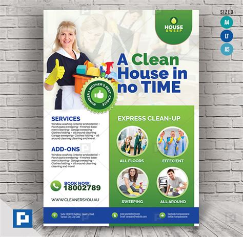 Commercial Cleaning Promotional Flyer Psdpixel