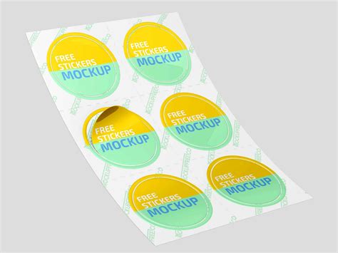 Free Sticker Mockups Psd