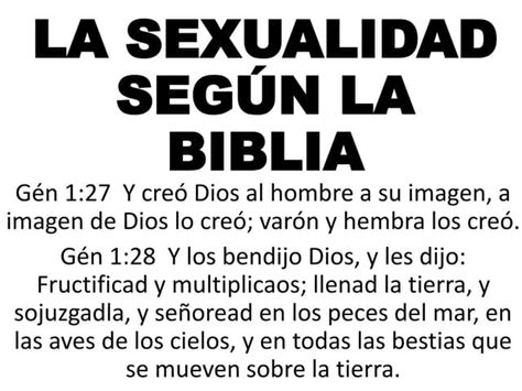 La Sexualidad Según La Biblia Ppt