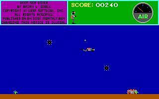 Screenshot Of Deep Sea Diver Dos Mobygames