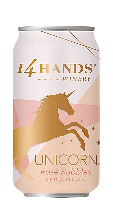 14 Hands Unicorn Rose Bubbles 375ml Can Legacy Wine And Spirits